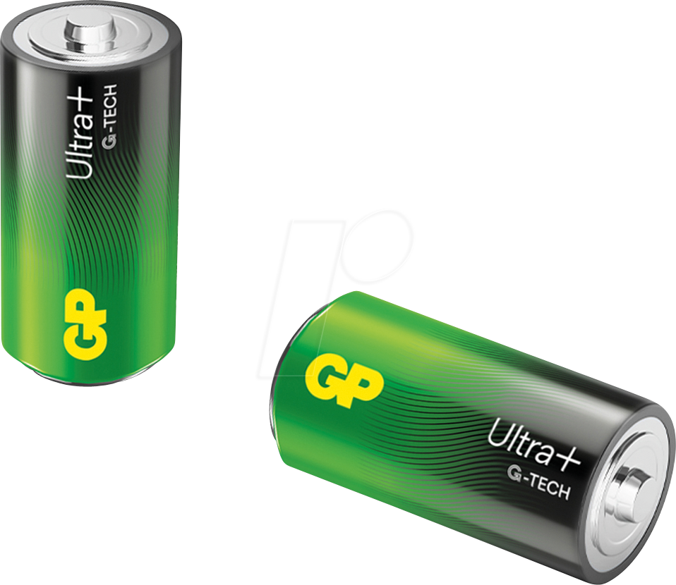 GP UP2 C - Ultra Plus, Alkaline Batterie, C (Baby), 2er-Pack
