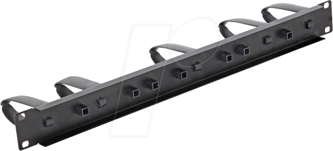 DELOCK 43345 - 19'' 1HE Kabelführungspanel, RAL9005