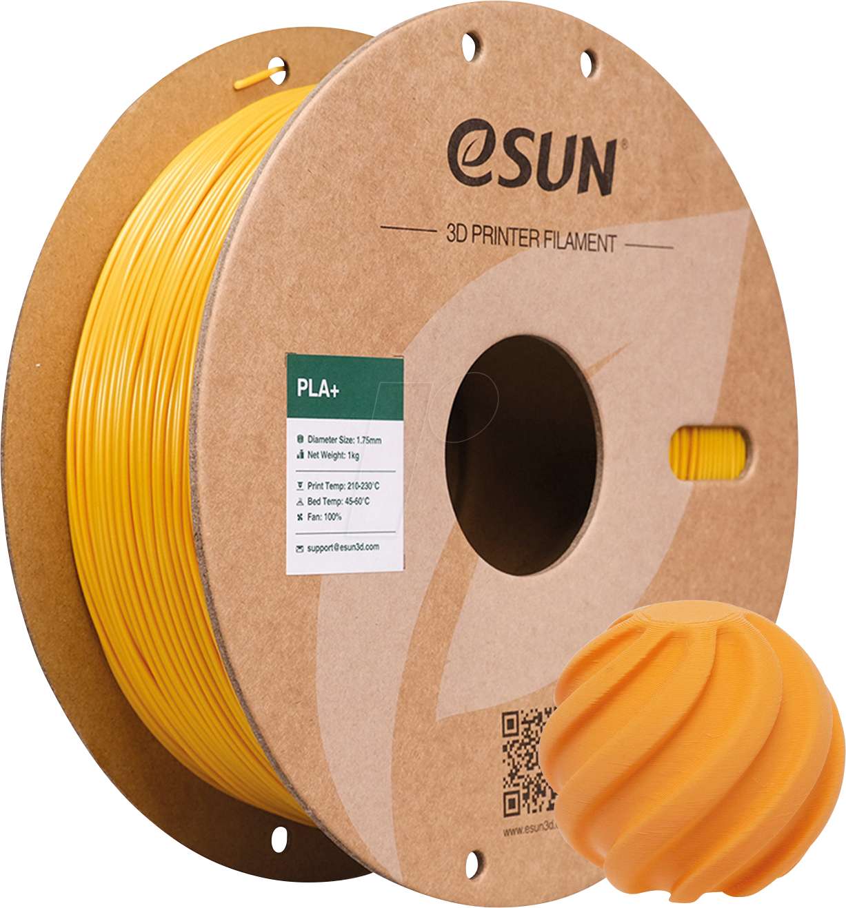 ESUN 72219151 - Filament, PLA+, 1,75 mm, gold, 1 kg