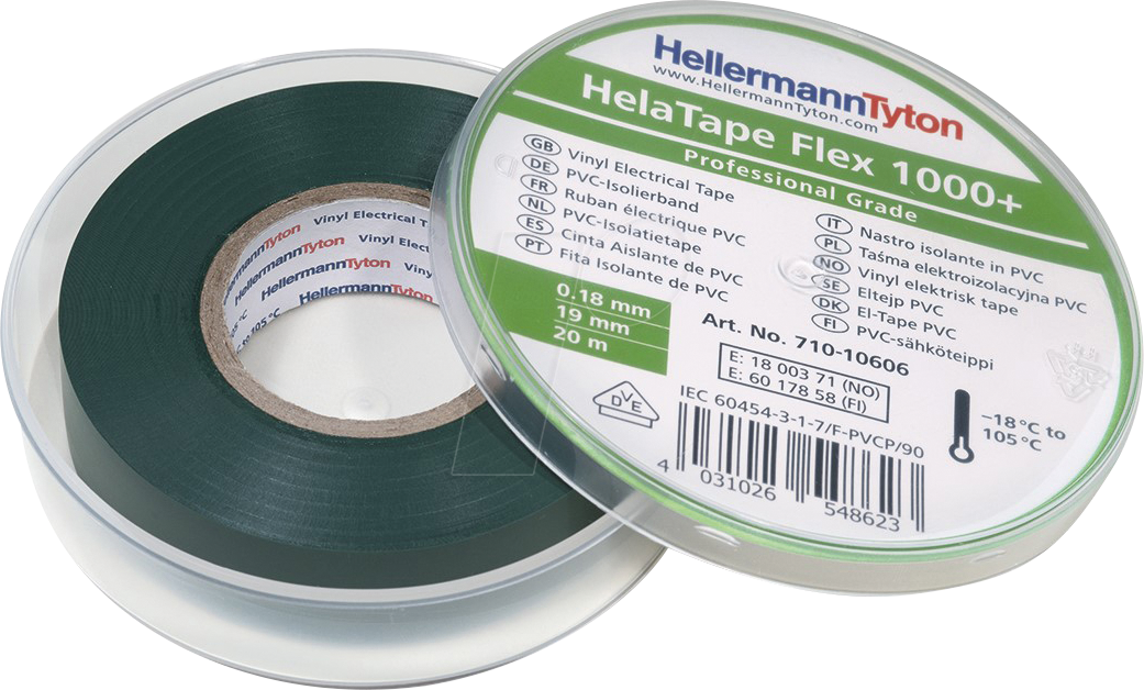 HT 710-10606 - Premium Isolierband 19mm x 20m grün Box
