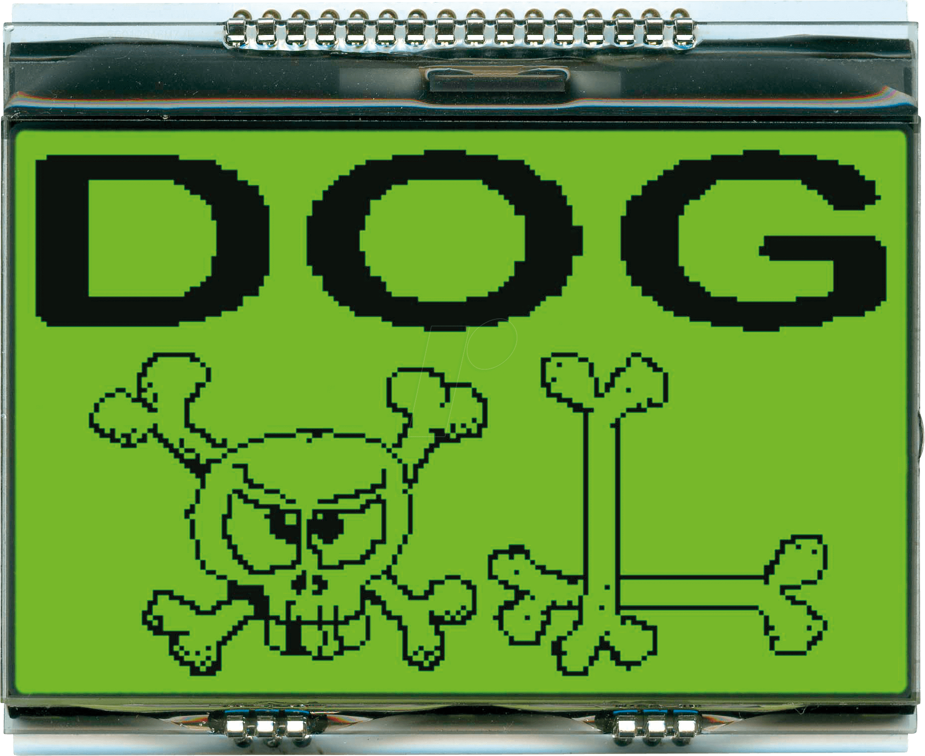 EA DOGXL160L-7 - Grafikmodul mit Grafik-RAM, 69,2 x 42,8 mm, gelb / grün