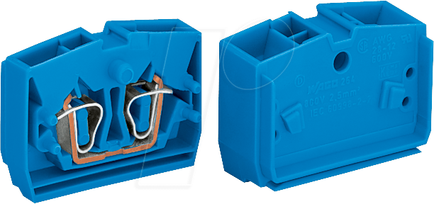 WAGO 264-324 - Mittelklemme, 2-Leiter, 1-pol, Ø 0,08 - 2,5 mm