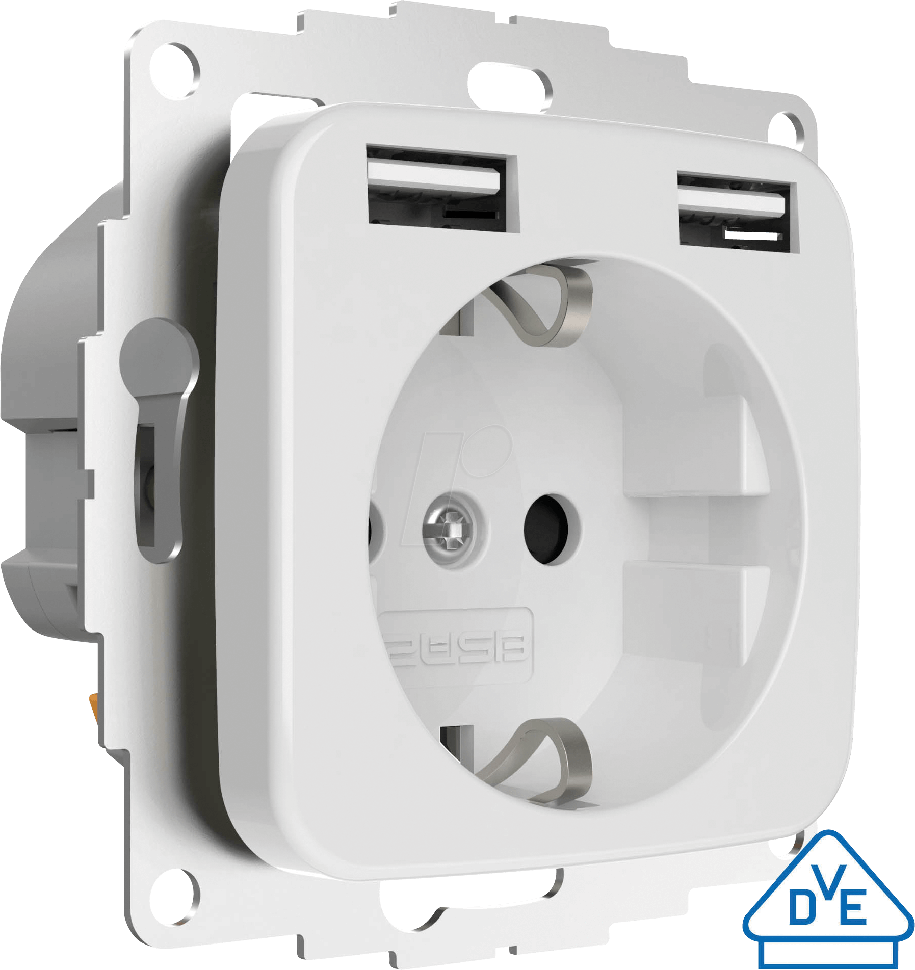 2USB ICP SI RWG - 2USB inCharge PRO SI - Reinweiß glänzend USB Steckdose