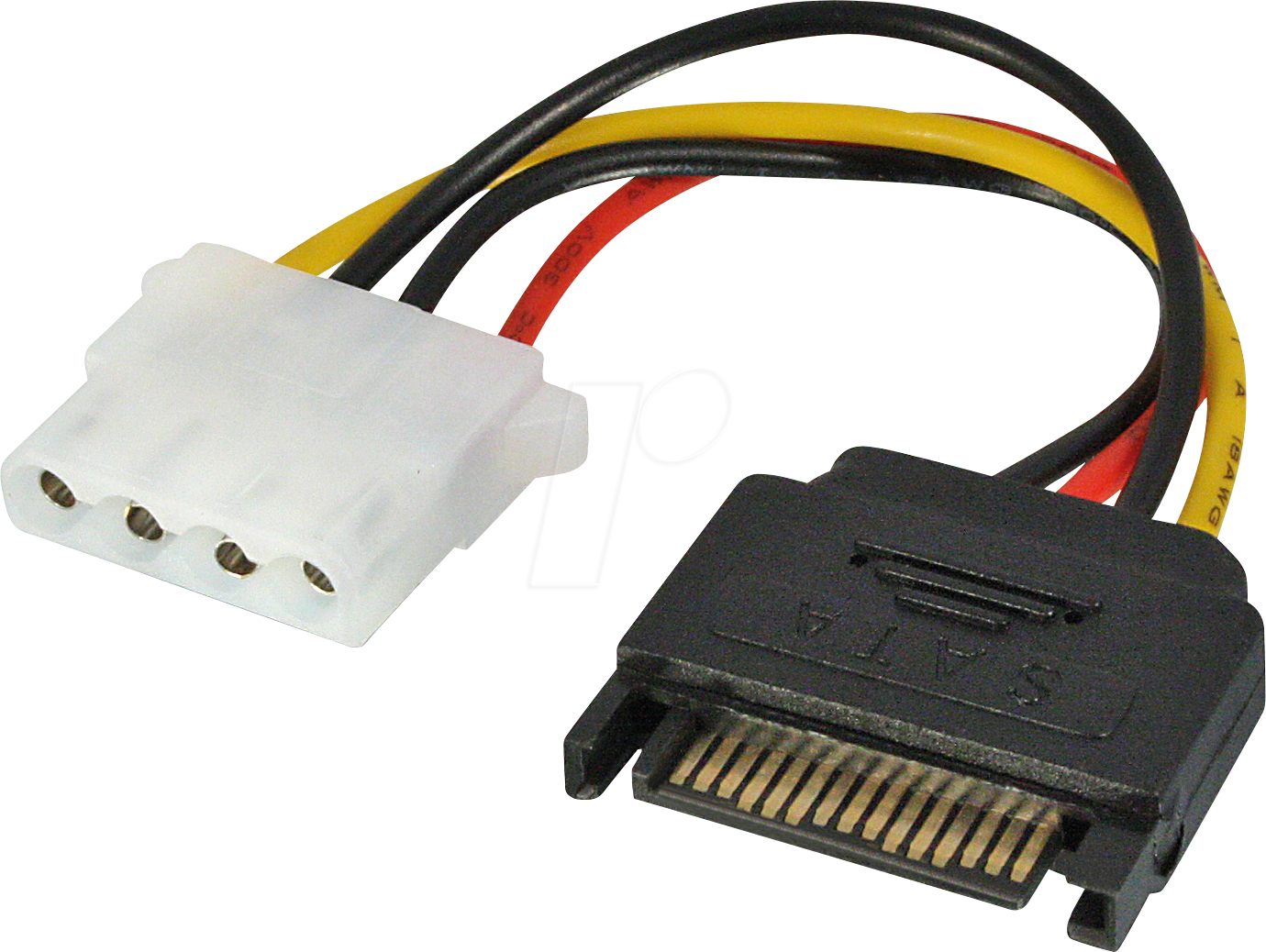 LINDY 70396 - SATA Strom Stecker > Molex LP4, 12 cm