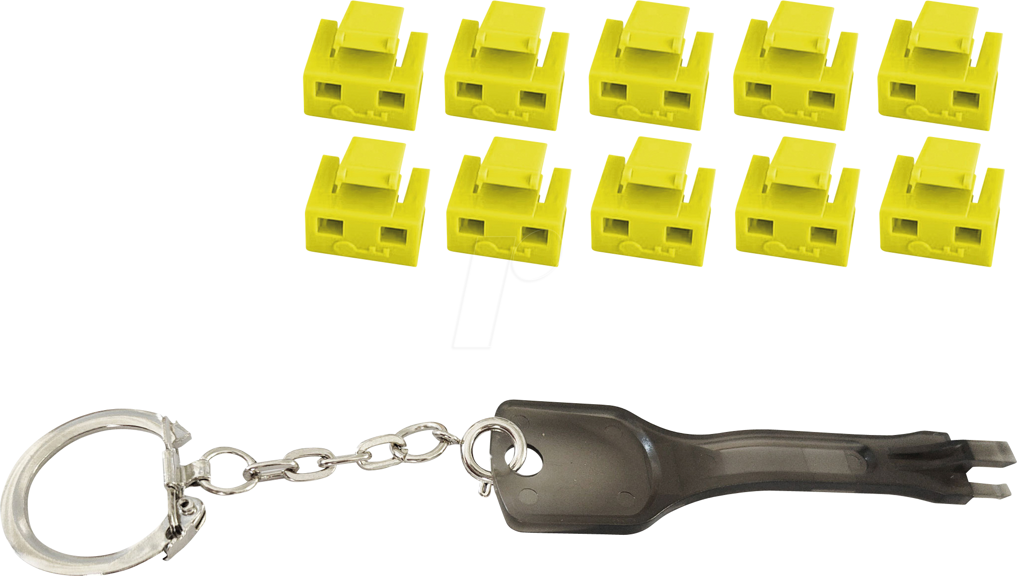 SHVP BS08-01032 - RJ45 Port Blocker Set, Buchse, gelb, 10 Stück