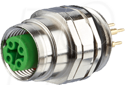 M12 BU4 360 - Buchse M12, 4-polig, Frontmontage