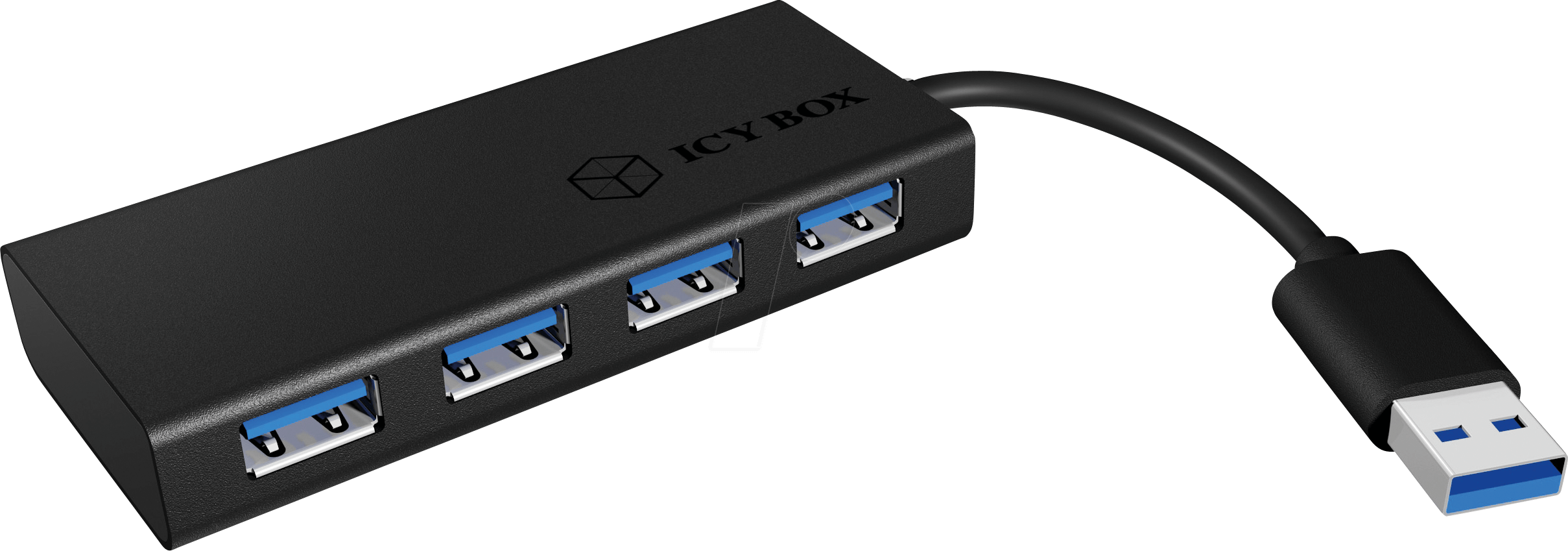 ICY IB-AC6104-B - USB 3.0 HUB 4 Port, passiv, schwarz