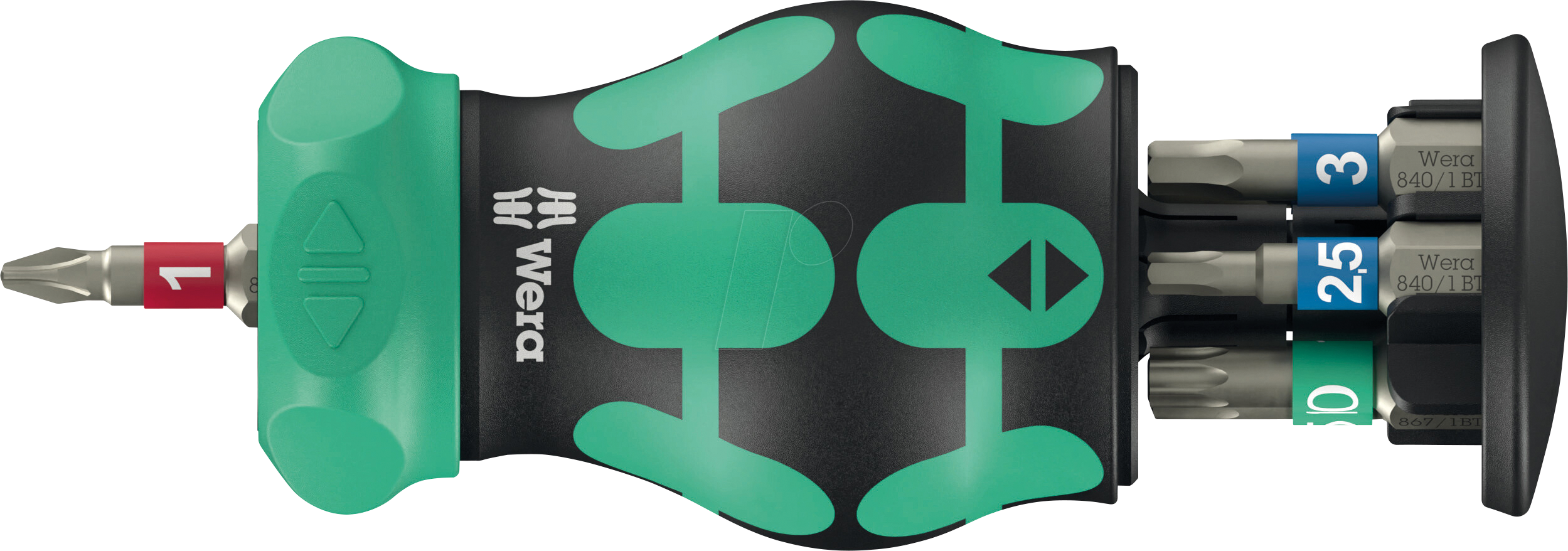 Thumbnail - WERA 05004186001 - Bits-Handhalter mit 7 Bits, Edelstahl