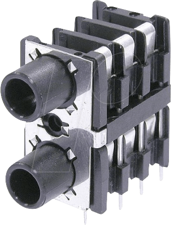 NEUTRIK NS-J12HC - Klinkeneinbaubuchse, Dual, 6,35 mm, Stereo