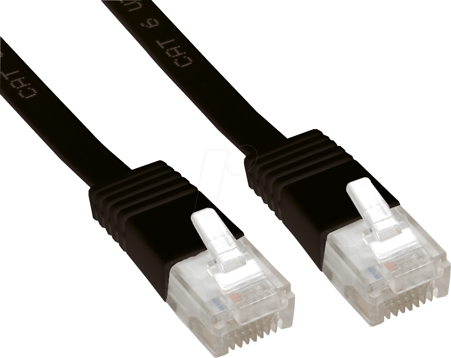 Thumbnail - PATCH-C6SB 1SW - 1 m Cat.6, Flach-Patchkabel, schwarz