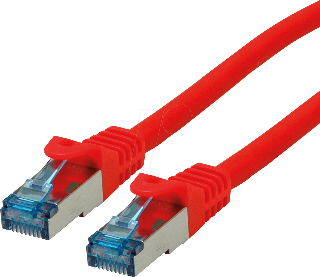 Thumbnail - ROLINE 21152810 - Patchkabel Cat.6a S/FTP PiMF rot 0.5 m