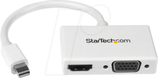 Thumbnail - ST MDP2HDVGAW - DisplayPort Adapter, Mini DP Stecker auf HDMI / VGA Buchse