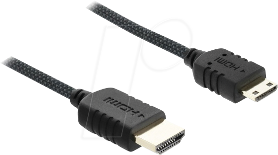 DELOCK 81689 - High Speed HDMI Stecker zu Mini HDMI Stecker, 8K 60 Hz ummantelt