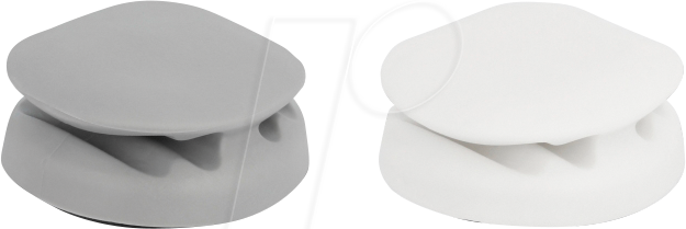 DELOCK 18338 - Selbstklebende Kabelhalter mit 4 Führungen, 2er-Set