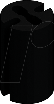 FIS MAH 408 - Abstandshalter für 3+5 mm LEDs, Ø 4,7 x 8,0 mm, PVC, schwarz