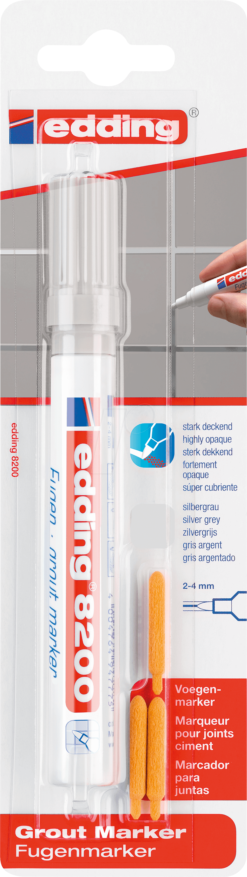 EDDING 8200SG - Fugenmarker silbergrau