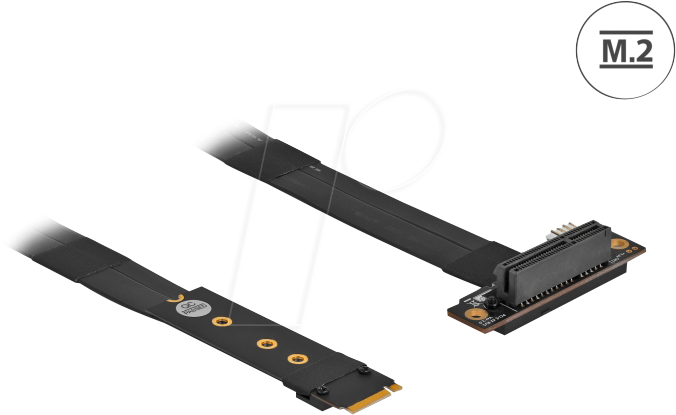 DELOCK 64132 - Konverter M.2 Key M > PCIe x4, gewinkelt, 20 cm