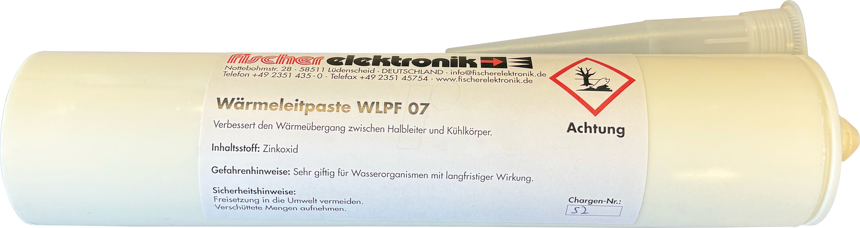 LEITPASTE 310ML - Wärmeleitpaste, silikonfrei, Metalloxydpulver, 300 g-Kartusche