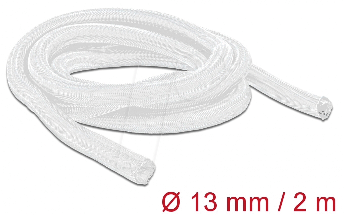 DELOCK 20698 - Geflechtschlauch selbstschließend 2 m x 13 mm weiß
