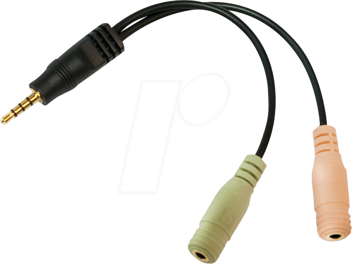LOGILINK CA0021 - 3,5 mm Klinken Stecker auf 2x 3,5 mm Buchse 4-pol