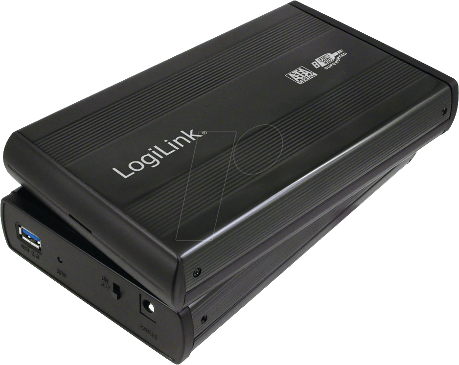 LOGILINK UA0107 - externes 3.5'' SATA HDD Gehäuse, USB 3.0, Aluminium, schwarz