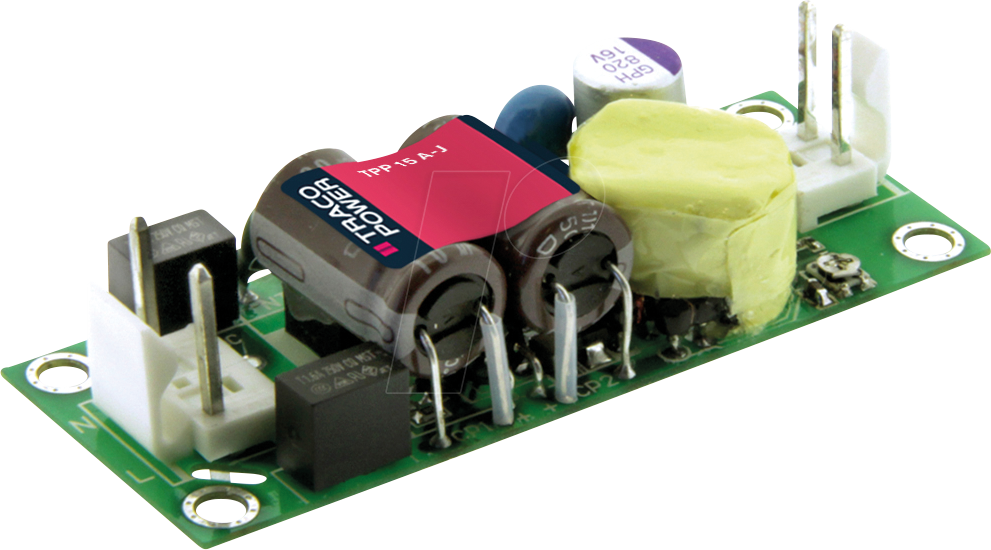 TPP 15-124A-J - AC/DC-Wandler TPP, 15 W, 85 - 264 V AC, 24 V DC, Open Frame