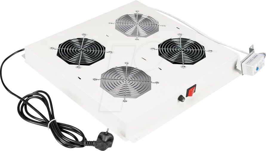 ROLINE 26210076 - 19'' Dachlüftereinheit, 2 Lüfter, grau