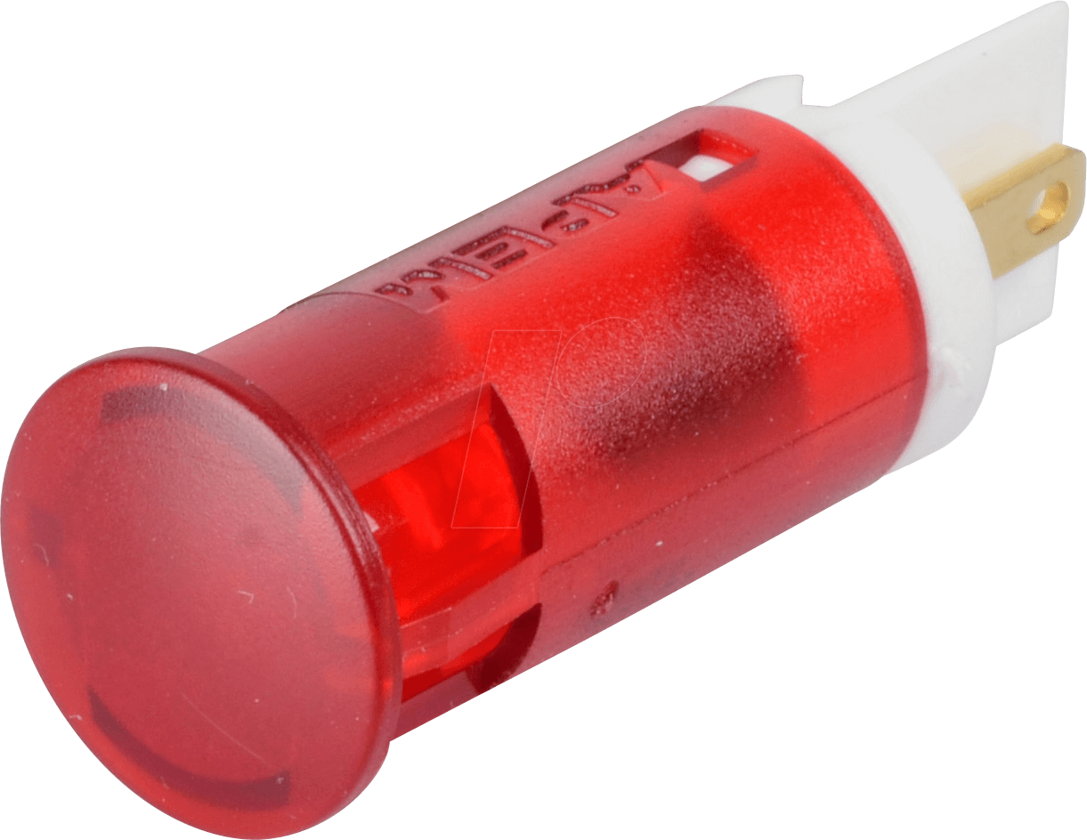 APM QS121 R12 - LED-Signalleuchte, rot, 12 V, Ø 12 mm, rund, FASTON