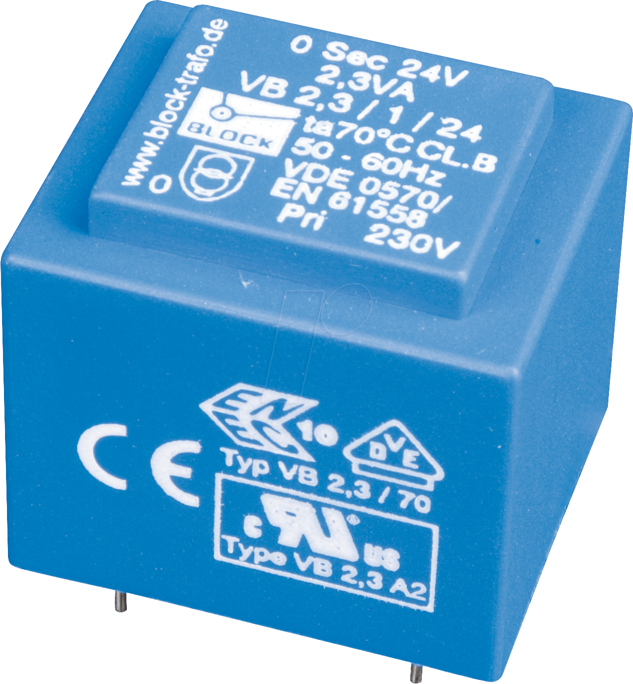 Thumbnail - EI 30/18 215 - Printtrafo, 2,3 VA, 2x 15 V, 2x 77 mA, RM 20 mm