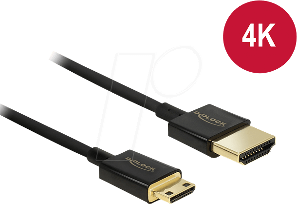 DELOCK 84787 - HDMI A Stecker > HDMI Mini C Stecker 4K 0,5 m