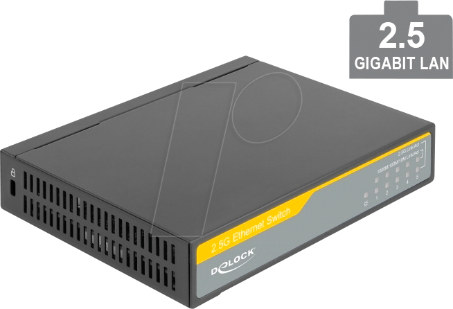 DELOCK 87781 - Switch, 5-Port, 2,5 Gigabit Ethernet