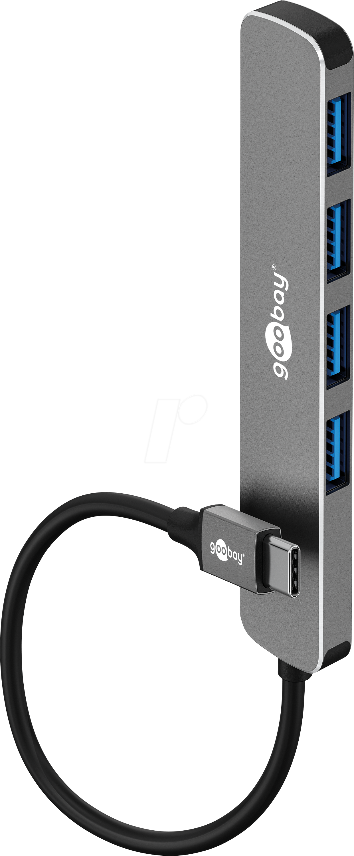 GOOBAY 79157 - USB-C 3.2 HUB, 4 Port, 5 Gbit/s, 4x USB-A 3.2, 0,1 m