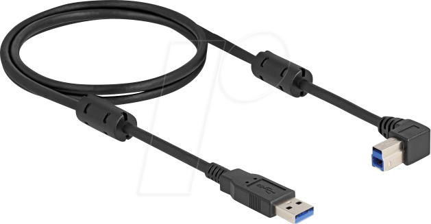DELOCK 81108 - USB 5 Gb/s Kabel, A Stecker auf B Stecker, 90° rechts, 1 m