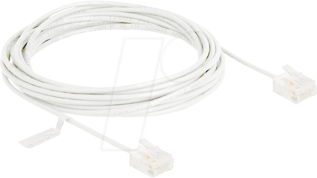 DELOCK 80777 - Patchkabel Cat.6 UTP, Ultra Slim, 5 m, weiß