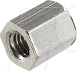 ECON D3X06I5MH - Abstandsbolzen Messing M3 6 mm Innen/Innen 100St.