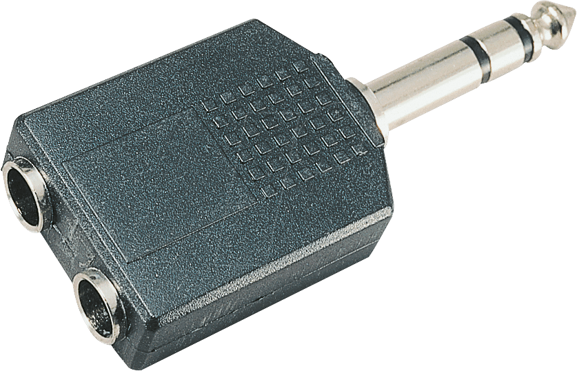 NTA 198 - 6,3 mm Stereo Klinken Stecker auf 2x 6,3 mm Stereo Klinken Buchs
