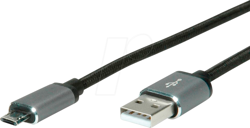 ROLINE 11028772 - USB 2.0 Kabel, A St. auf rev. Micro B St., 3,0 m