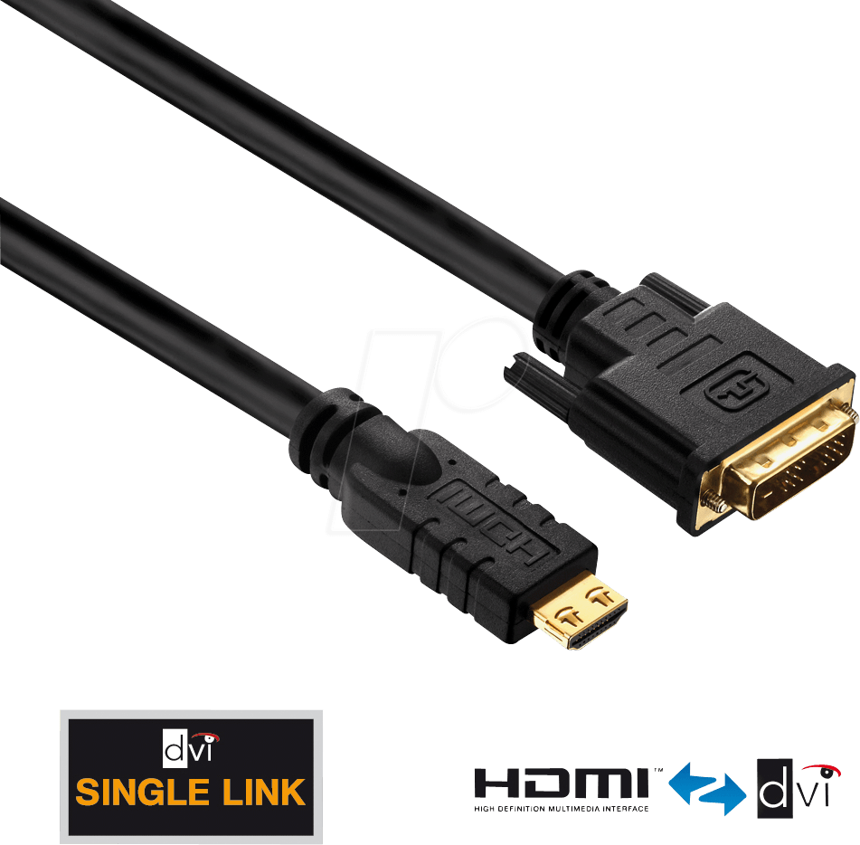 PURE PI3000-075 - HDMI/DVI Kabel, PureInstall Serie, 7,5 m