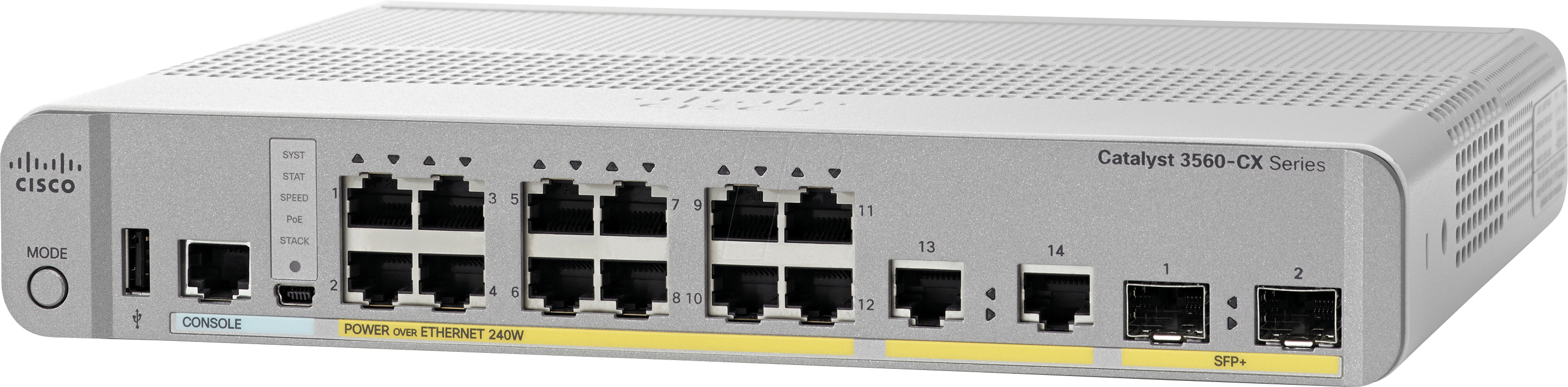 CISCO 356CX12PDS - Switch, 16-Port, Gigabit Ethernet, SFP+, PoE+