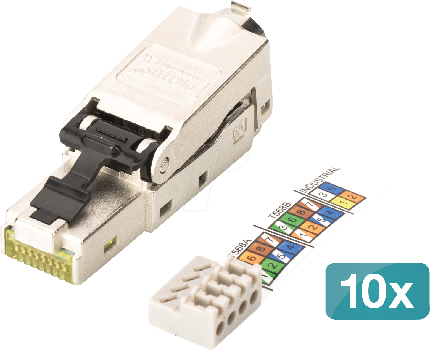 Thumbnail - DIGI DN-93631-10 - Feldstecker RJ45, Cat.6a STP, 10 Stück