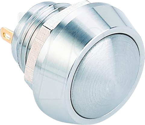 VS GQ12B-10JS - Drucktaster, Ø 17,5/12 mm, 2A-36 VDC, Edelstahl
