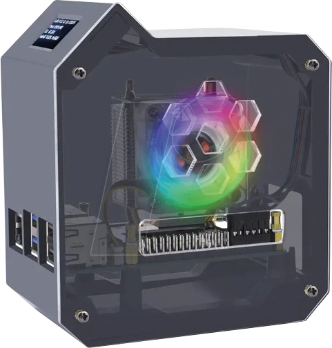 RPI MINI TOWER - Gehäuse für Raspberry Pi 5, schwarz