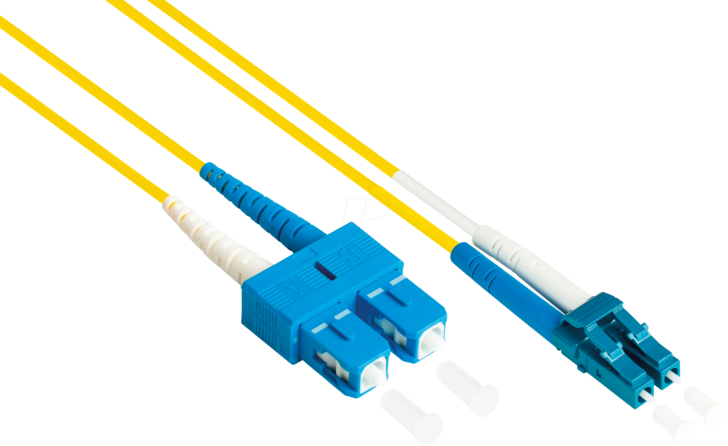 GC LW-9075LS - Patchkabel LWL Duplex OS2 9/125µ LC/SC, 7,5 m, gelb