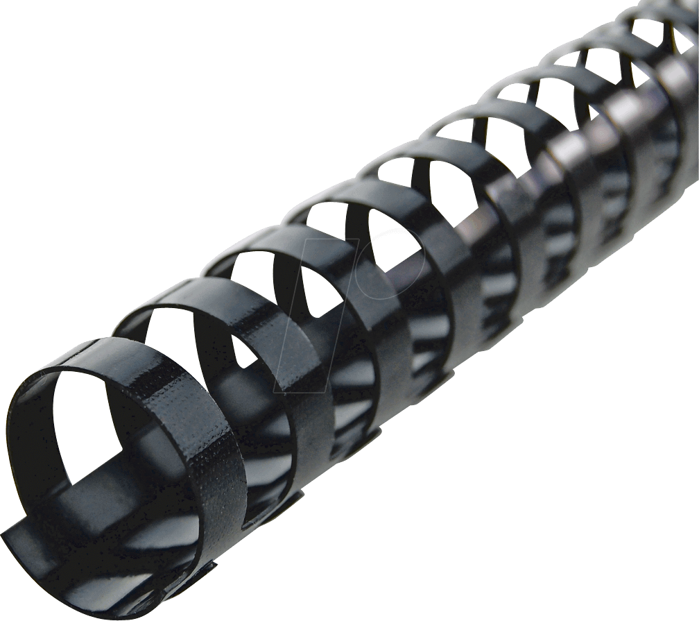 GBC 4028177 - Binderücken, Plastik, 12 mm, schwarz, 100 Stück