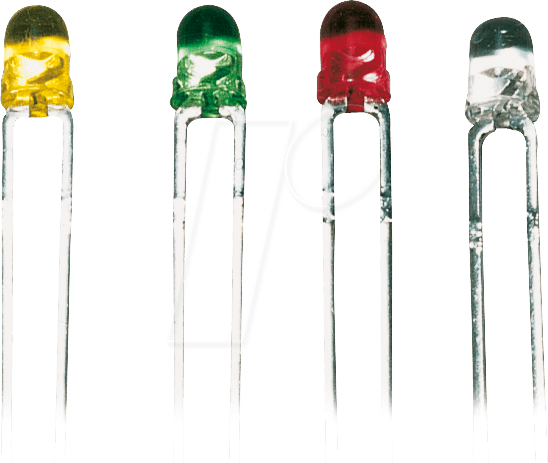 SLH 36 GN - LED, 3 mm, bedrahtet, grün, 80 mcd, 50°