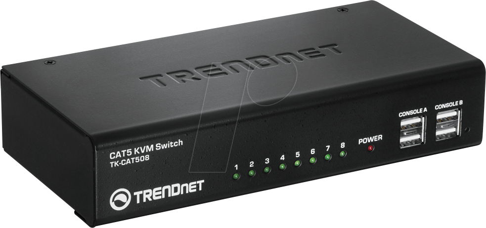 TRN TK-CAT508 - 8-Port, KVM Switch, Cat.5, VGA, PS/2