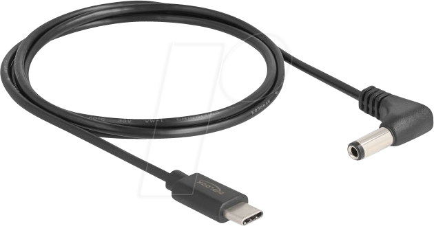 DELOCK 85399 - USB C Stecker - DC 5,5 x 2,5 gewinkelt, 1,5 m