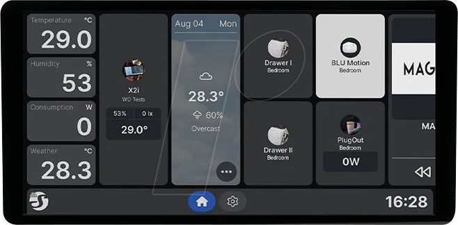 SHELLY WD X2I S - Shelly Wall Display X2i, silber