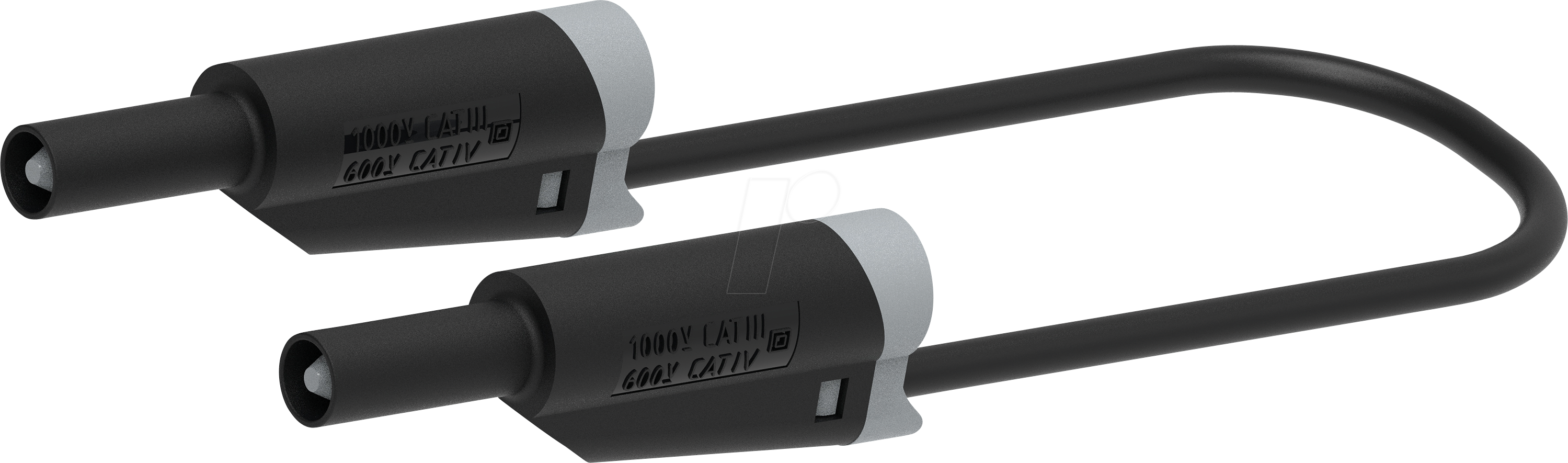 PJP 2712-100SW - Messleitung, 1 mm², 1 m, schwarz, stapelbar