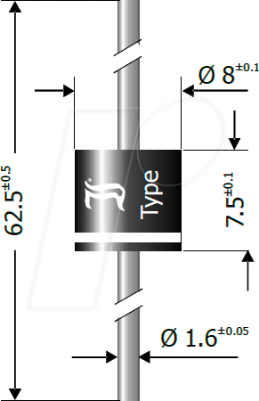 PX 1500A DIO - Gleichrichterdiode, 50 V, 15 A, Axial